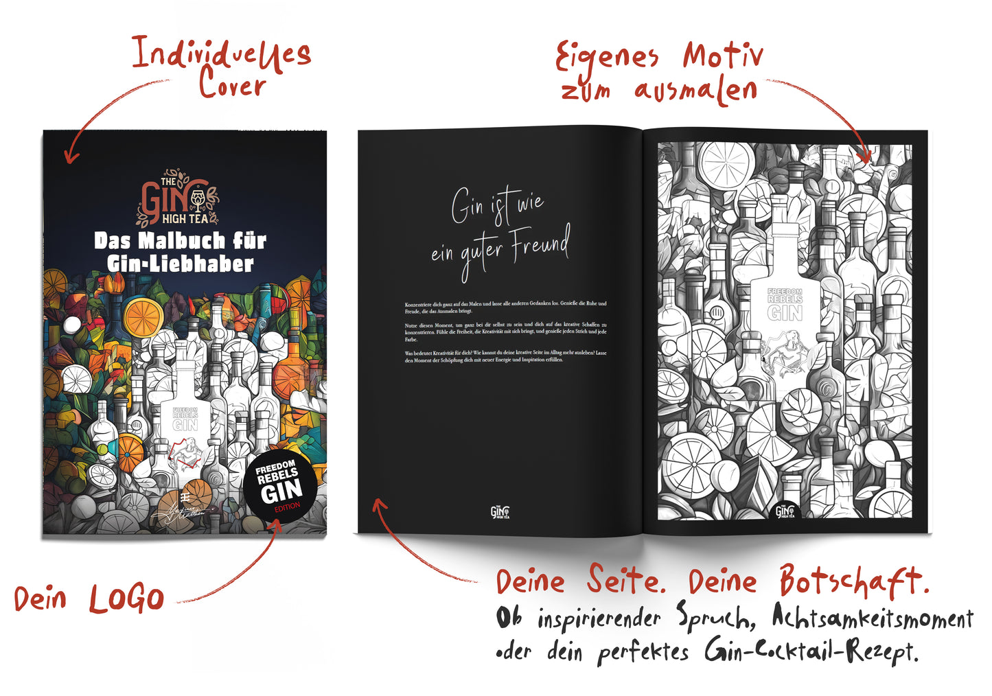 📦 B2B – The Gin High Tea: Gin-Malbuch für Händler (VE = 5 Bücher)