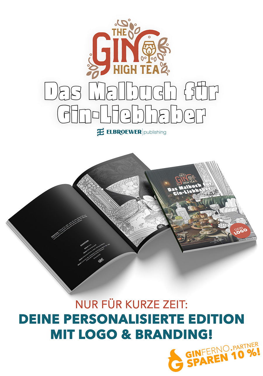 📦 B2B – The Gin High Tea: Gin-Malbuch für Händler (VE = 5 Bücher)