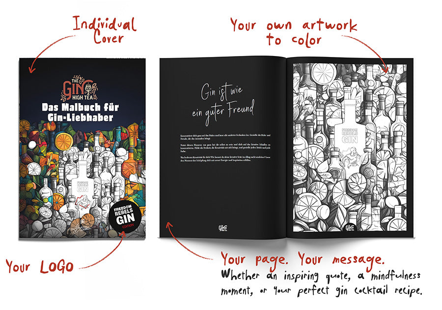 📦 B2B – The Gin High Tea: Gin Coloring Book for Retailers (PU = 5 Books)